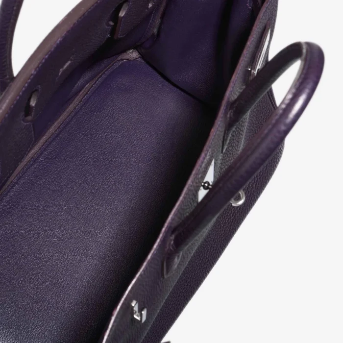 Artisan-Grade Hermès Dupes Birkin 35 Clemence Raisin PHW - Replica Handbags - Image 5