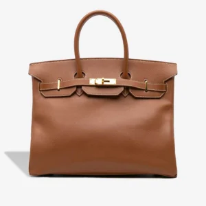 Artisan-Grade Hermès Dupes Birkin 35 Courchevel Gold GHW - Replica Handbags