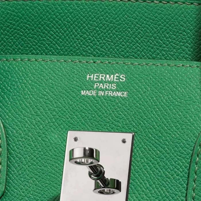 Artisan-Grade Hermès Dupes Birkin 35 Epsom Bambou PHW - Replica Handbags - Image 6