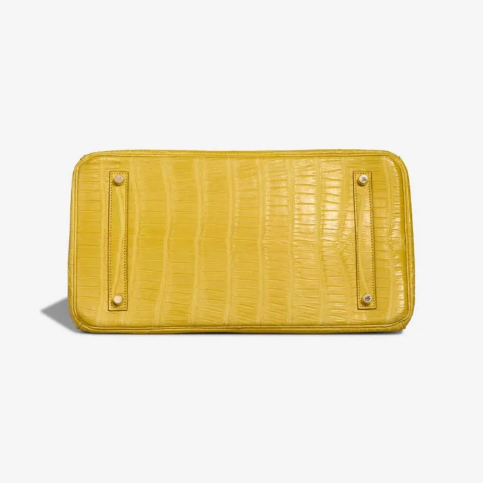 Artisan-Grade Hermès Dupes Birkin 35 Porosus Crocodile Mimosa GHW - Replica Handbags - Image 3