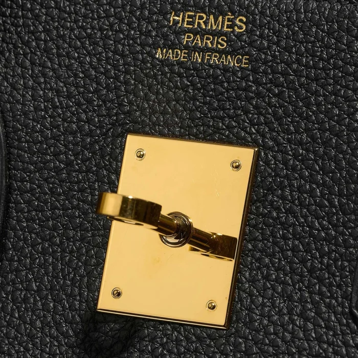 Artisan-Grade Hermès Dupes Birkin 35 Togo Black GHW - Replica Handbags - Image 6
