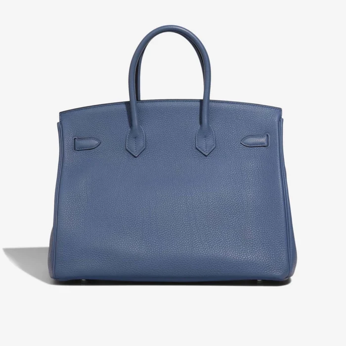 Artisan-Grade Hermès Dupes Birkin 35 Togo Blue Brighton PHW - Replica Handbags - Image 2