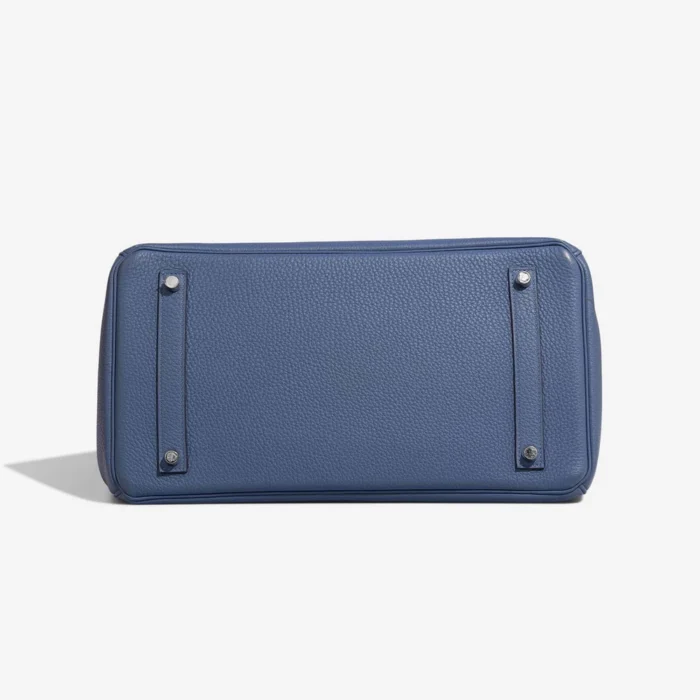 Artisan-Grade Hermès Dupes Birkin 35 Togo Blue Brighton PHW - Replica Handbags - Image 3