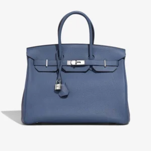 Artisan-Grade Hermès Dupes Birkin 35 Togo Blue Brighton PHW – Replica Handbags