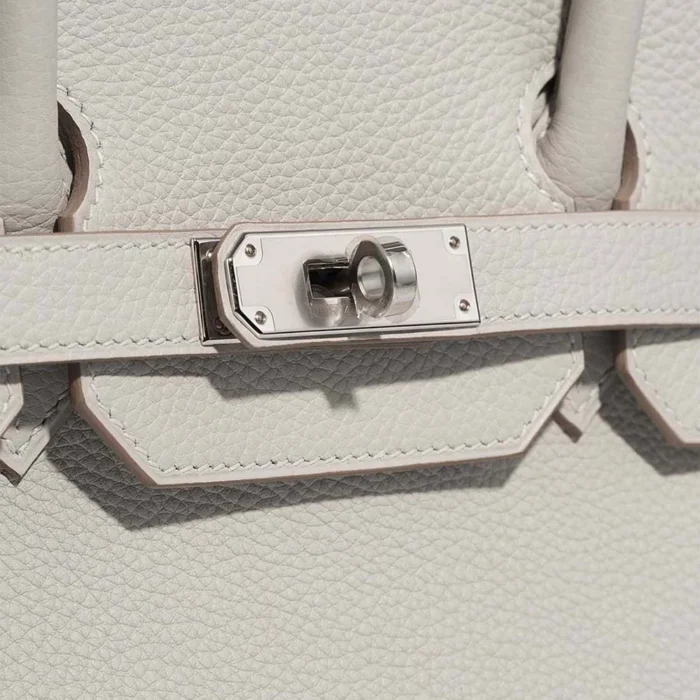 Artisan-Grade Hermès Dupes Birkin 35 Togo Gris Perle PHW - Replica Handbags - Image 7