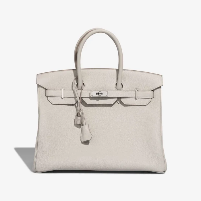 Artisan-Grade Hermès Dupes Birkin 35 Togo Gris Perle PHW - Replica Handbags