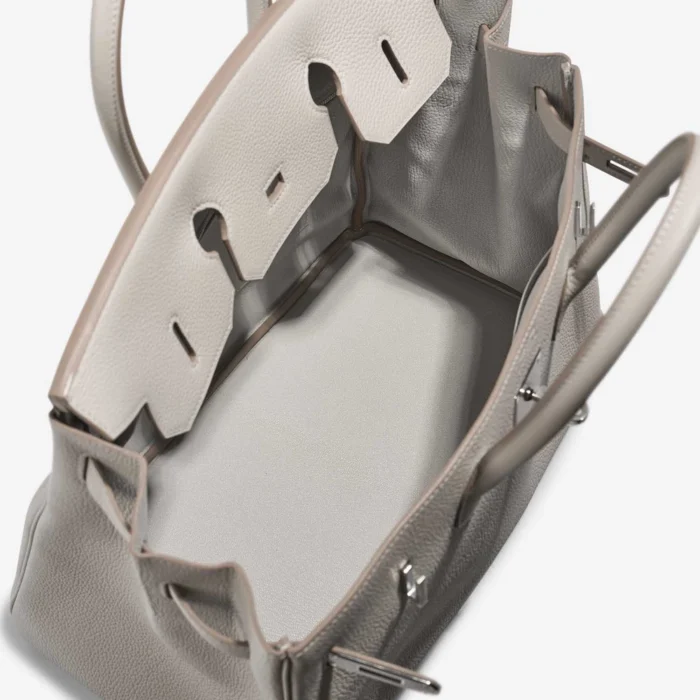 Artisan-Grade Hermès Dupes Birkin 35 Togo Gris Perle PHW - Replica Handbags - Image 5