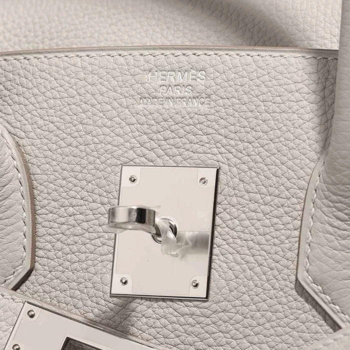 Artisan-Grade Hermès Dupes Birkin 35 Togo Gris Perle PHW - Replica Handbags - Image 6