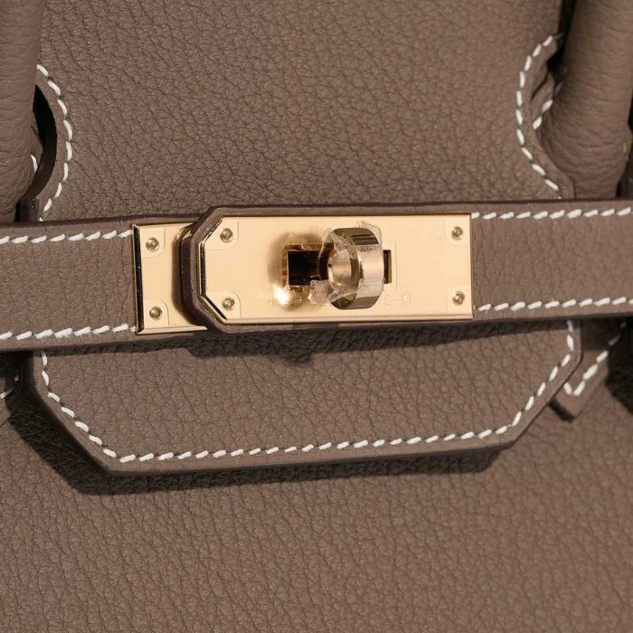 Artisan-Grade Hermès Dupes Birkin 35 Togo Etoupe GHW - Replica Handbags - Image 6