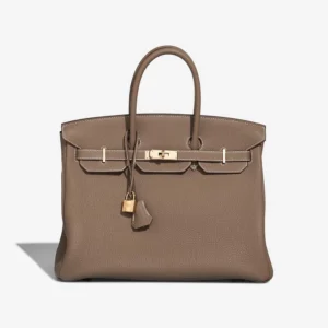 Artisan-Grade Hermès Dupes Birkin 35 Togo Etoupe GHW - Replica Handbags