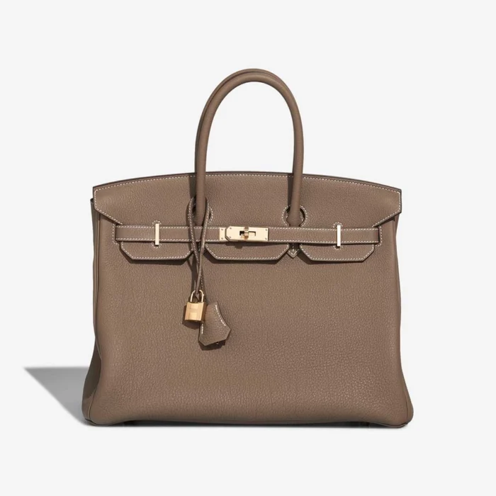 Artisan-Grade Hermès Dupes Birkin 35 Togo Etoupe GHW - Replica Handbags