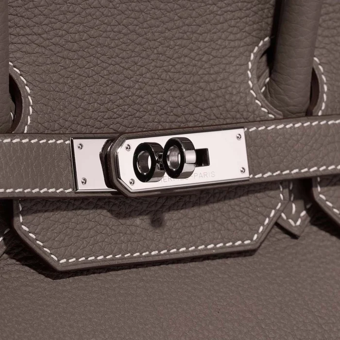 Artisan-Grade Hermès Dupes Birkin 35 Togo Etoupe PHW - Replica Handbags - Image 7