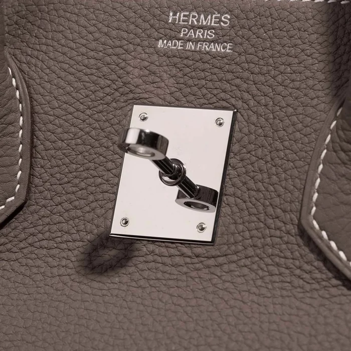 Artisan-Grade Hermès Dupes Birkin 35 Togo Etoupe PHW - Replica Handbags - Image 6