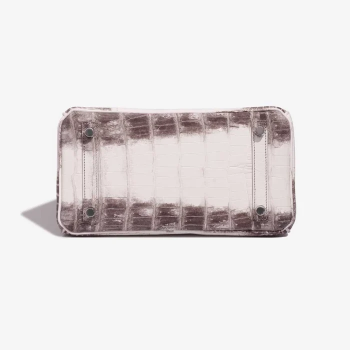 Artisan-Grade Hermès Dupes Birkin Himalaya 25 Niloticus Crocodile White PHW - Replica Handbags - Image 3