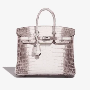 Artisan-Grade Hermès Dupes Birkin Himalaya 25 Niloticus Crocodile White PHW - Replica Handbags