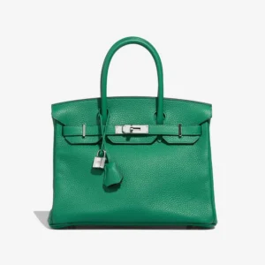 Artisan-Grade Hermès Dupes Birkin 30 Clemence Vert - Handbags