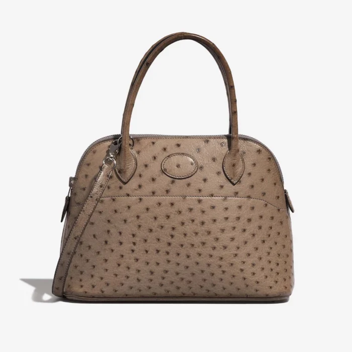 Artisan-Grade Hermès Dupes Bolide 27 Ostrich Gris Tourterelle