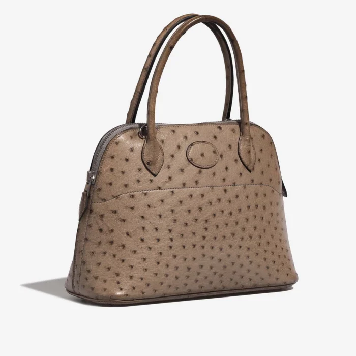 Artisan-Grade Hermès Dupes Bolide 27 Ostrich Gris Tourterelle PHW - Replica Handbags - Image 5