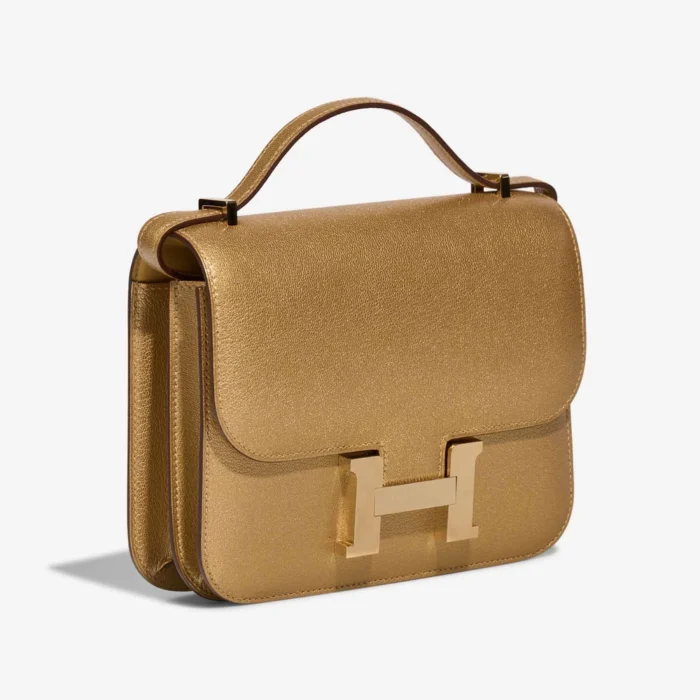Artisan-Grade Hermès Dupes Constance 18 Chevre Mysore Dore GHW - Replica Handbags - Image 6