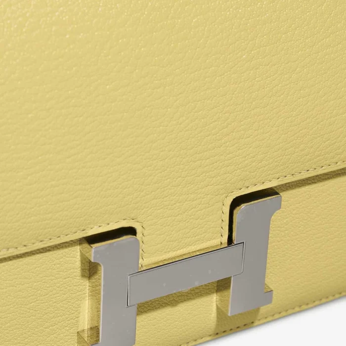 Artisan-Grade Hermès Dupes Constance 18 Chevre Mysore Jaune Bourgeon PHW - Replica Handbags - Image 7