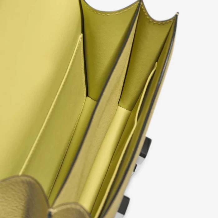 Artisan-Grade Hermès Dupes Constance 18 Chevre Mysore Jaune Bourgeon PHW - Replica Handbags - Image 6