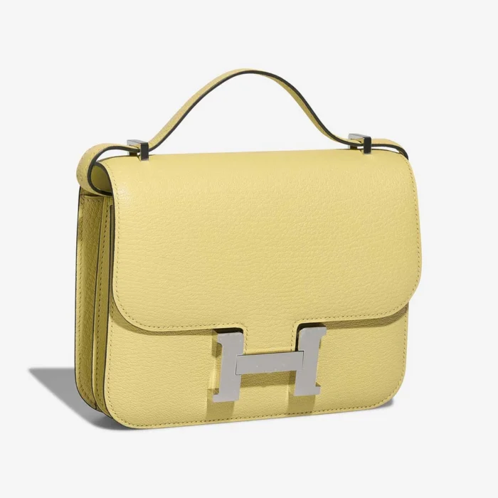 Artisan-Grade Hermès Dupes Constance 18 Chevre Mysore Jaune Bourgeon PHW - Replica Handbags - Image 5