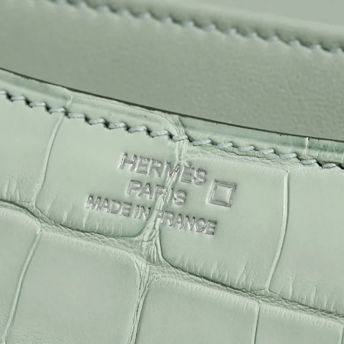 Artisan-Grade Hermès Dupes Constance 18 Matte Alligator Vert d’Eau PHW - Replica Handbags - Image 2