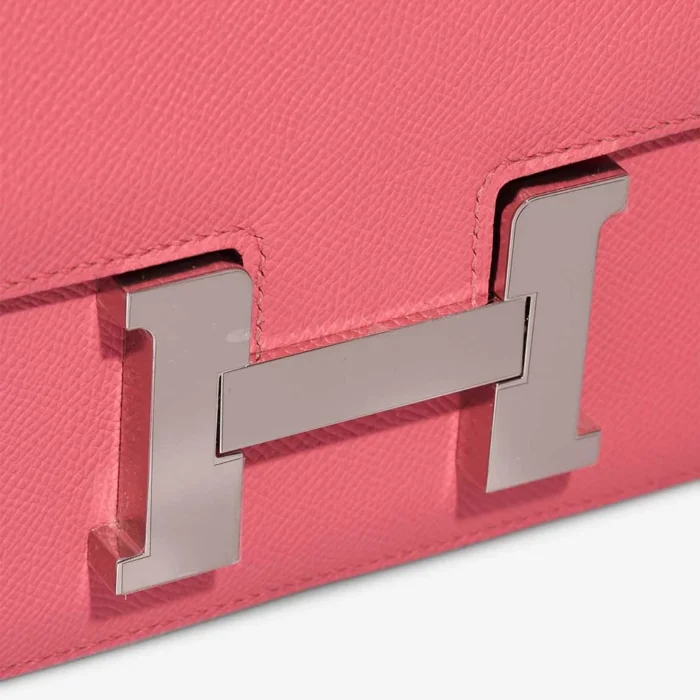 Artisan-Grade Hermès Dupes Constance 24 Epsom Rose Azalee PHW - Replica Handbags - Image 6