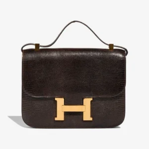 Artisan-Grade Hermès Dupes Constance 24 Salvator Lizard Marron GHW - Replica Handbags