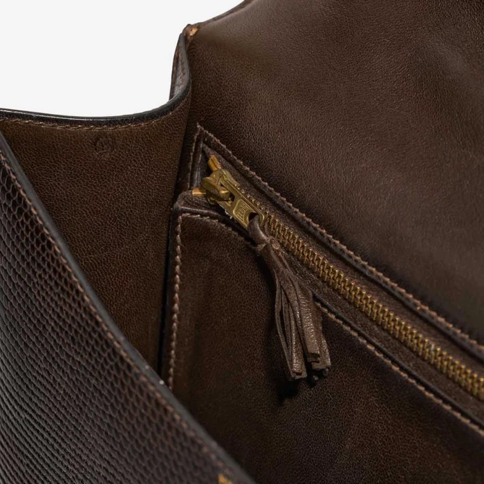 Artisan-Grade Hermès Dupes Constance 24 Salvator Lizard Marron GHW - Replica Handbags - Image 7