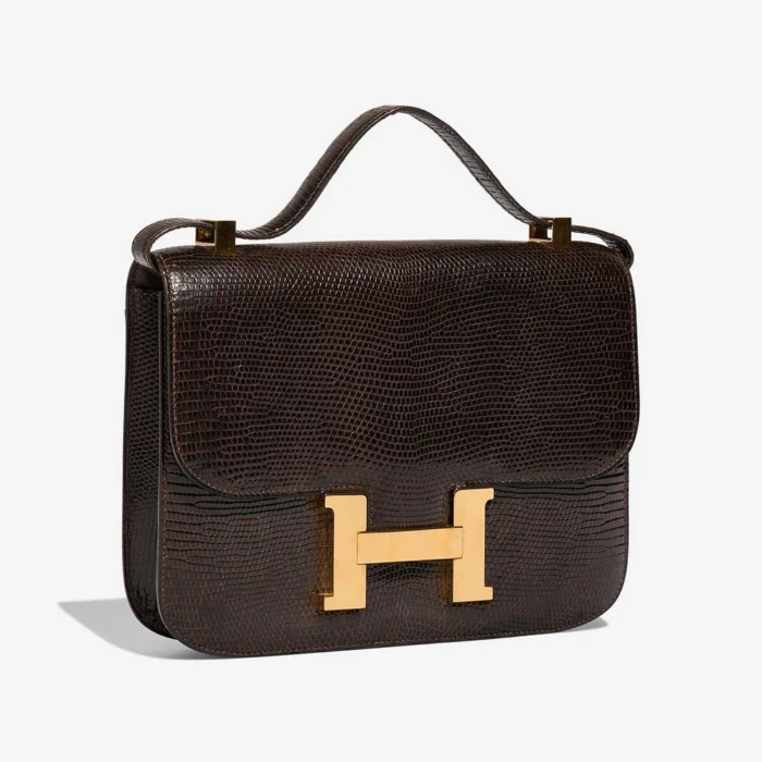 Artisan-Grade Hermès Dupes Constance 24 Salvator Lizard Marron GHW - Replica Handbags - Image 6