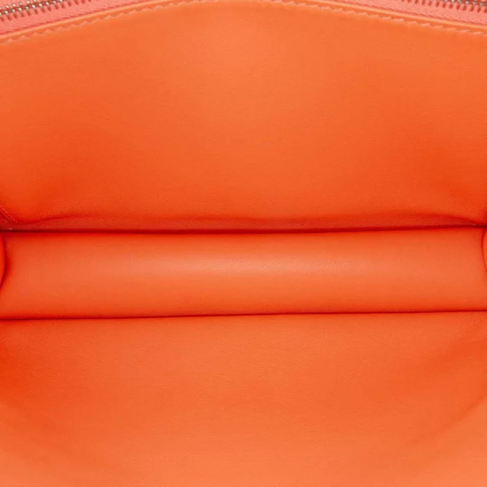Artisan-Grade Hermès Dupes Constance 24 Swift/Doblis Suede Gris Tourterelle/Crevette PHW - Replica Handbags - Image 4