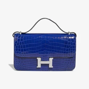 Artisan-Grade Hermès Dupes Constance Elan Niloticus Crocodile Bleu electrique PHW - Replica Handbags