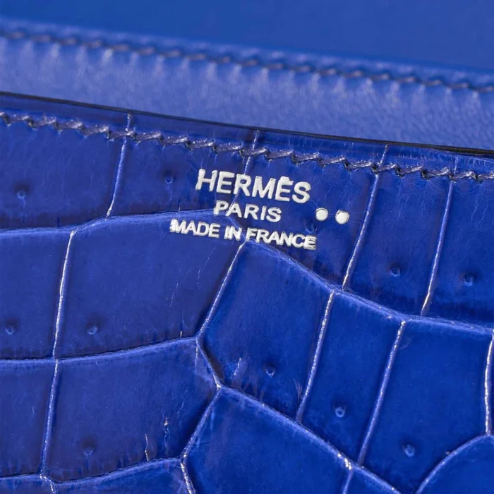 Artisan-Grade Hermès Dupes Constance Elan Niloticus Crocodile Bleu electrique PHW - Replica Handbags - Image 2
