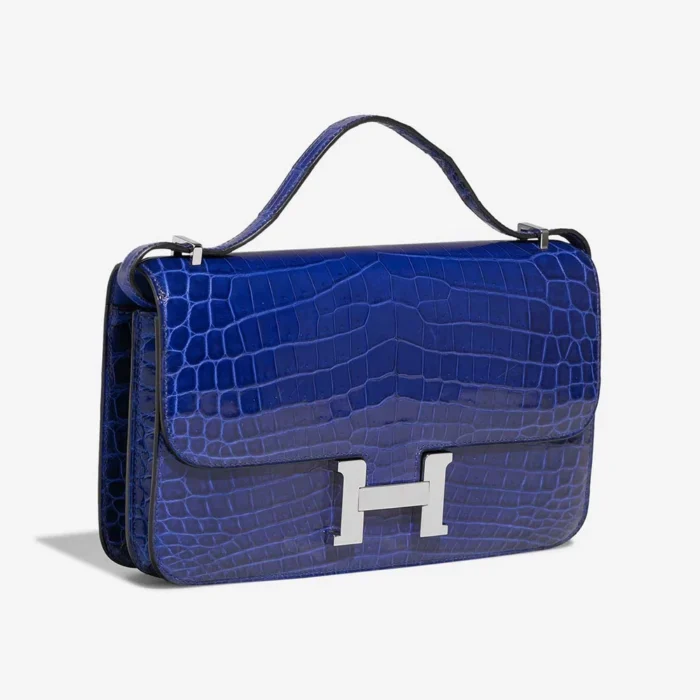Artisan-Grade Hermès Dupes Constance Elan Niloticus Crocodile Bleu electrique PHW - Replica Handbags - Image 5