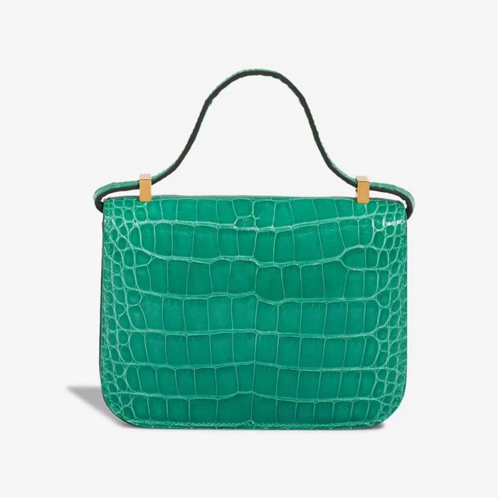 Artisan-Grade Hermès Dupes Constance Micro Alligator Mississippiensis Vert Jade GHW - Replica Handbags - Image 4
