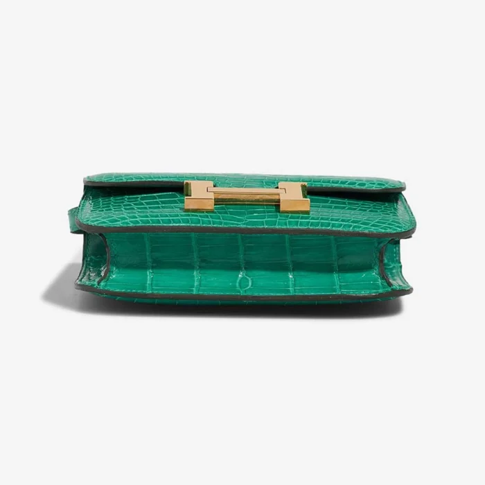 Artisan-Grade Hermès Dupes Constance Micro Alligator Mississippiensis Vert Jade GHW - Replica Handbags - Image 3