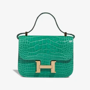 Artisan-Grade Hermès Dupes Constance Micro Alligator Mississippiensis Vert Jade GHW - Replica Handbags