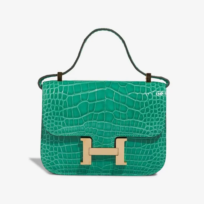Artisan-Grade Hermès Dupes Constance Micro Alligator Mississippiensis Vert Jade GHW - Replica Handbags