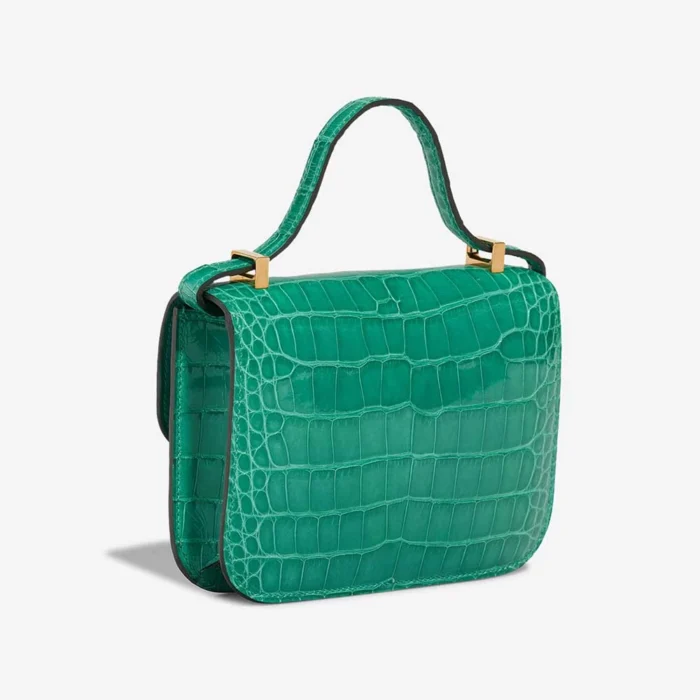 Artisan-Grade Hermès Dupes Constance Micro Alligator Mississippiensis Vert Jade GHW - Replica Handbags - Image 5