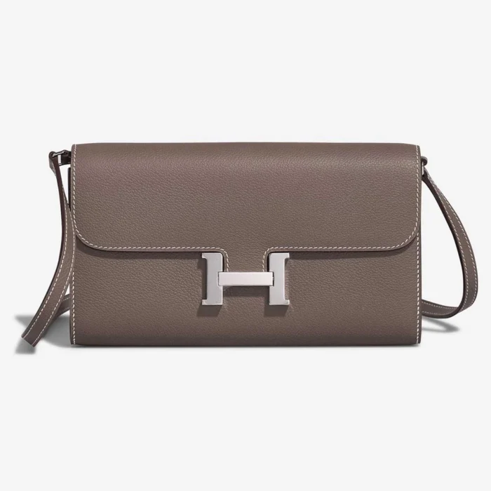 Artisan-Grade Hermès Dupes Constance To Go Evercolor Etoupe PHW - Replica Handbags