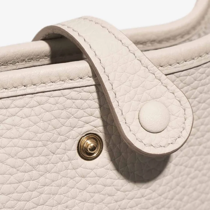 Artisan-Grade Hermès Dupes Evelyne 16 Clemence Beton GHW - Replica Handbags - Image 6