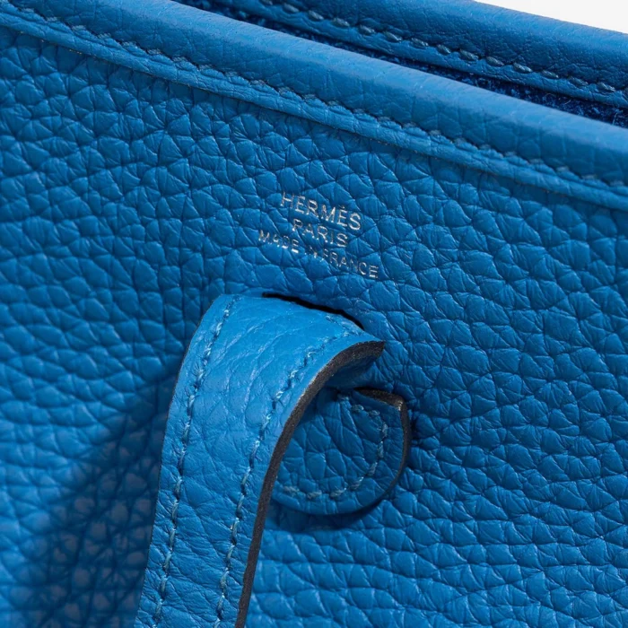 Artisan-Grade Hermès Dupes Evelyne 16 Clemence Blue Zellige PHW - Replica Handbags - Image 2