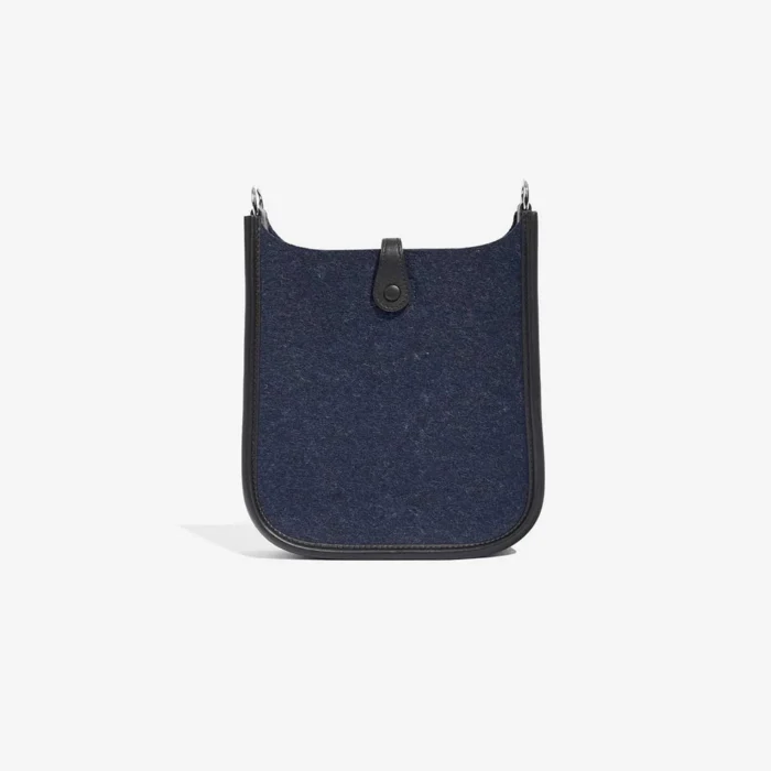Artisan-Grade Hermès Dupes Evelyne 16 Felt/Swift Bleu Nuit/Black PHW - Replica Handbags - Image 3
