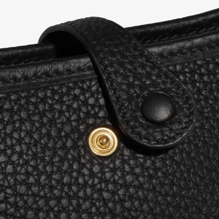 Artisan-Grade Hermès Dupes Evelyne 16 Taurillon Clemence Black GHW - Replica Handbags - Image 6