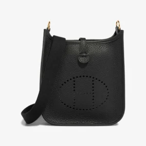 Artisan-Grade Hermès Dupes Evelyne 16 Taurillon Clemence Black GHW - Replica Handbags