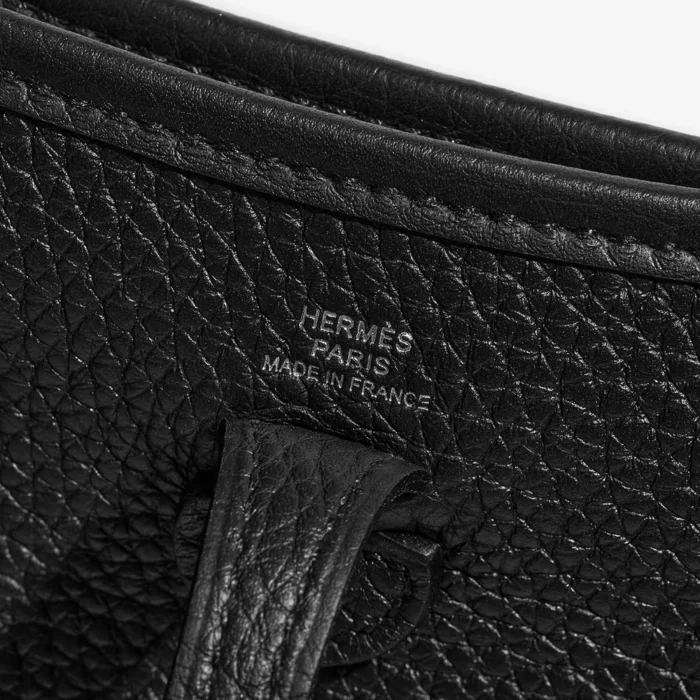 Artisan-Grade Hermès Dupes Evelyne 16 Taurillon Clemence Black PHW - Replica Handbags - Image 2