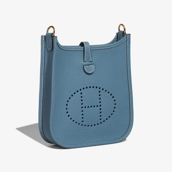 Artisan-Grade Hermès Dupes Evelyne 16 Taurillon Clemence Bleu Jean GHW - Replica Handbags - Image 6