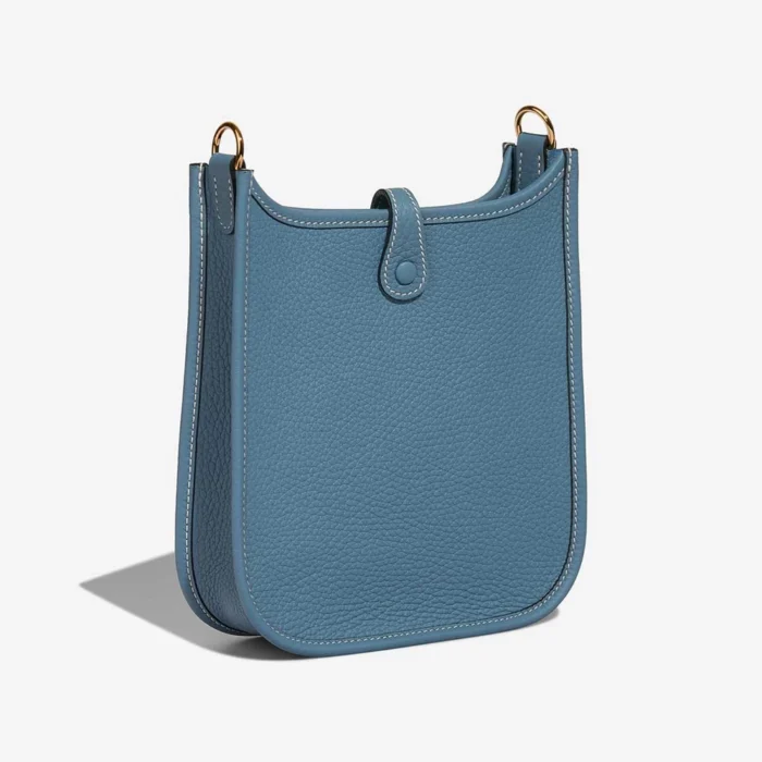 Artisan-Grade Hermès Dupes Evelyne 16 Taurillon Clemence Bleu Jean GHW - Replica Handbags - Image 5