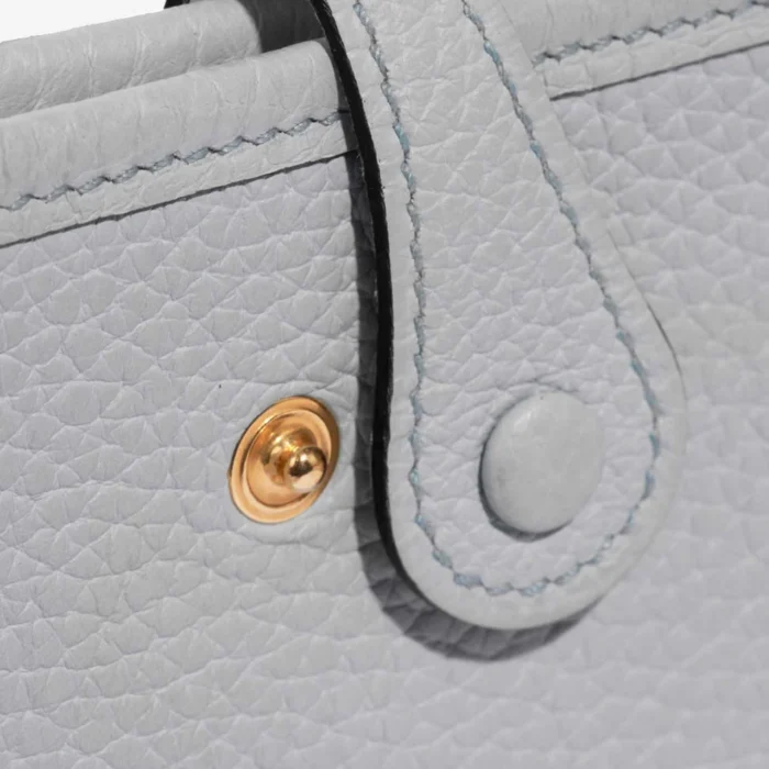 Artisan-Grade Hermès Dupes Evelyne 16 Taurillon Clemence Blue Pale GHW - Replica Handbags - Image 6